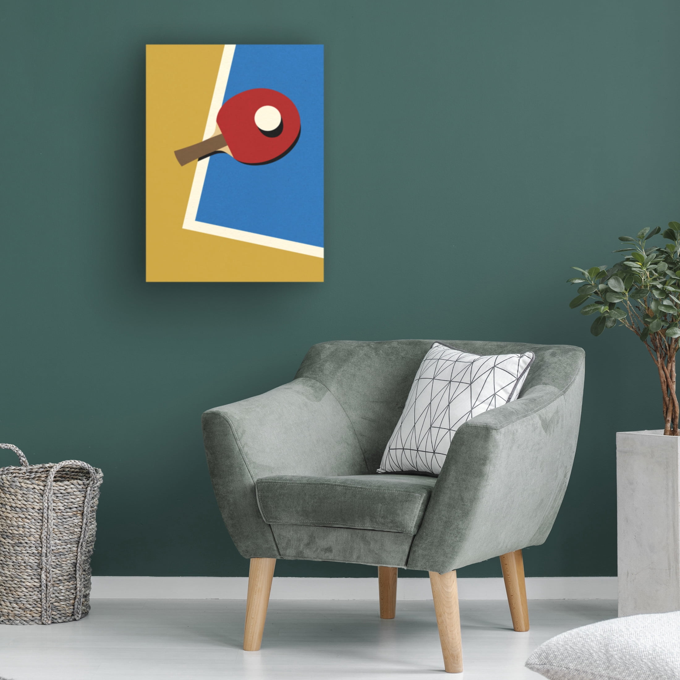 Trademark Fine Art Rosi Feist Table Tennis Team Red Canvas Wall Art