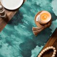 thumbnail image 3 of Teal Green Ombre Clouds Table Runner 72 Inches, Modern Abstract Gradient Cloud Bed Runner Dresser Scarves Tabletop for Indoor Outdoor Parties/Ceremony/Banquet, 18" x 72", 3 of 9
