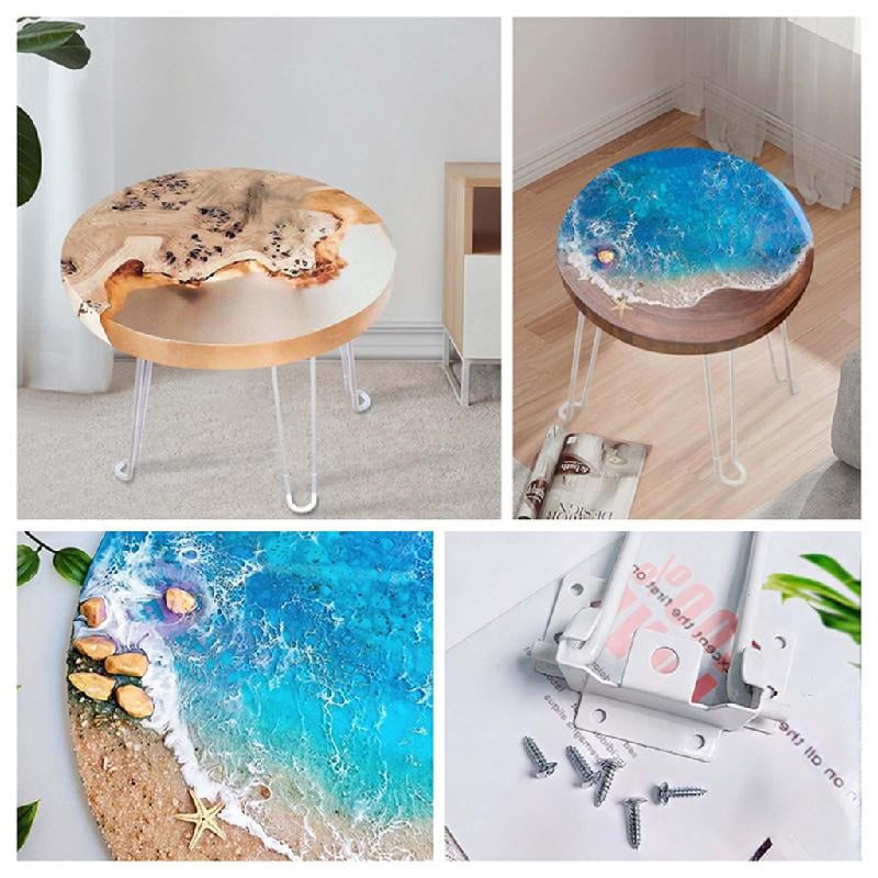 ZPAQI Round Desk Silicone Mold River Table Cutting Board Resin Mold Home Decorations