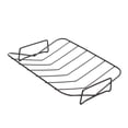 thumbnail image 3 of Parrilla para asar pavo en forma de V, de acero al carbono, antiadherente, multiusos, para patio, casa, camping y exteriores. Estilo C, 3 of 5