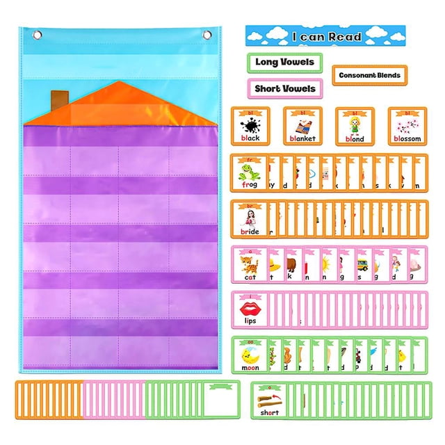 Tarjeta De Gráfico De Bolsillo Familiar De Palabras, Gráfico De Bolsillo De Palabras En Inglés Con 154 Tarjetas Para El Hogar, Aula, Guardería Serendint FN002543-00