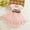 Pink, variant on Floral Ruching Girls Party Dress with Elegant Design for and Celebrations