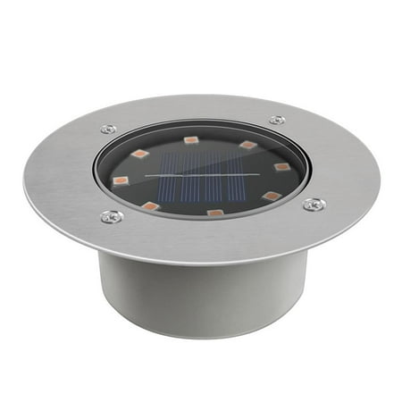 

8LED Solar Underground Light Waterproof Garden Buried Lamp (Warm Light)
