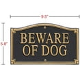 thumbnail image 2 of Whitehall 01421 Outdoor Metal Beware of Dog Warning Yard Lawn Sign with Stake, 2 of 4