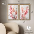 thumbnail image 5 of Bougainvillea Set Canvas Set of 2 Elegant Floral Art by Art Remedy, Gold Frame, 16 x 24, 5 of 6