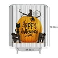 thumbnail image 3 of Fnyoxu Halloween Decorations, Shower Curtain Polyester Fabric Watercolor Black Cats Orange Yellow Color Decorativefor Halloween Design with 12 Hooks for Bathroom, 3 of 8