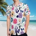 thumbnail image 5 of High Quality Hawaiian Shirts for Men Short Sleeve Aloha Beach Shirt Floral Summer Casual Button Down Shirts Blouses GSU5V9, 5 of 7
