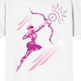 thumbnail image 4 of Power Rangers Pink Ranger Firing Bow Adult White Crew Neck Short Sleeve T-shirt-Large, 4 of 4