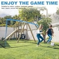 thumbnail image 3 of BOHEN 12x6FT/9x5FT/6x4FT Portable Metal Soccer Goal for Backyard with Carry Bag - Fun for Outdoor Indoor Training Games for Kids Adult, for Easy Storage and Transportation (9x5FT, 1 Piece, Grey Blue), 3 of 8