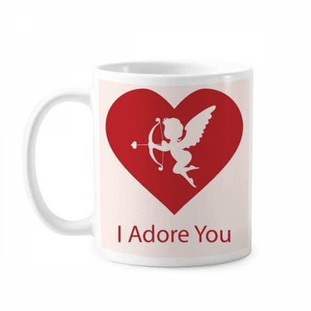

I Adore You Red Valentine s Day Mug Pottery Cerac Coffee Porcelain Cup Tableware
