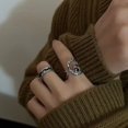 thumbnail image 4 of Anillo de piedra degradada TANGJMXG Paquete de 3 Anillo abierto para mujer, 4 of 5