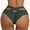 Green, variant on Women's Lace Underpants Transparent Mesh Hook Low Waist Seamless Panty Navy M