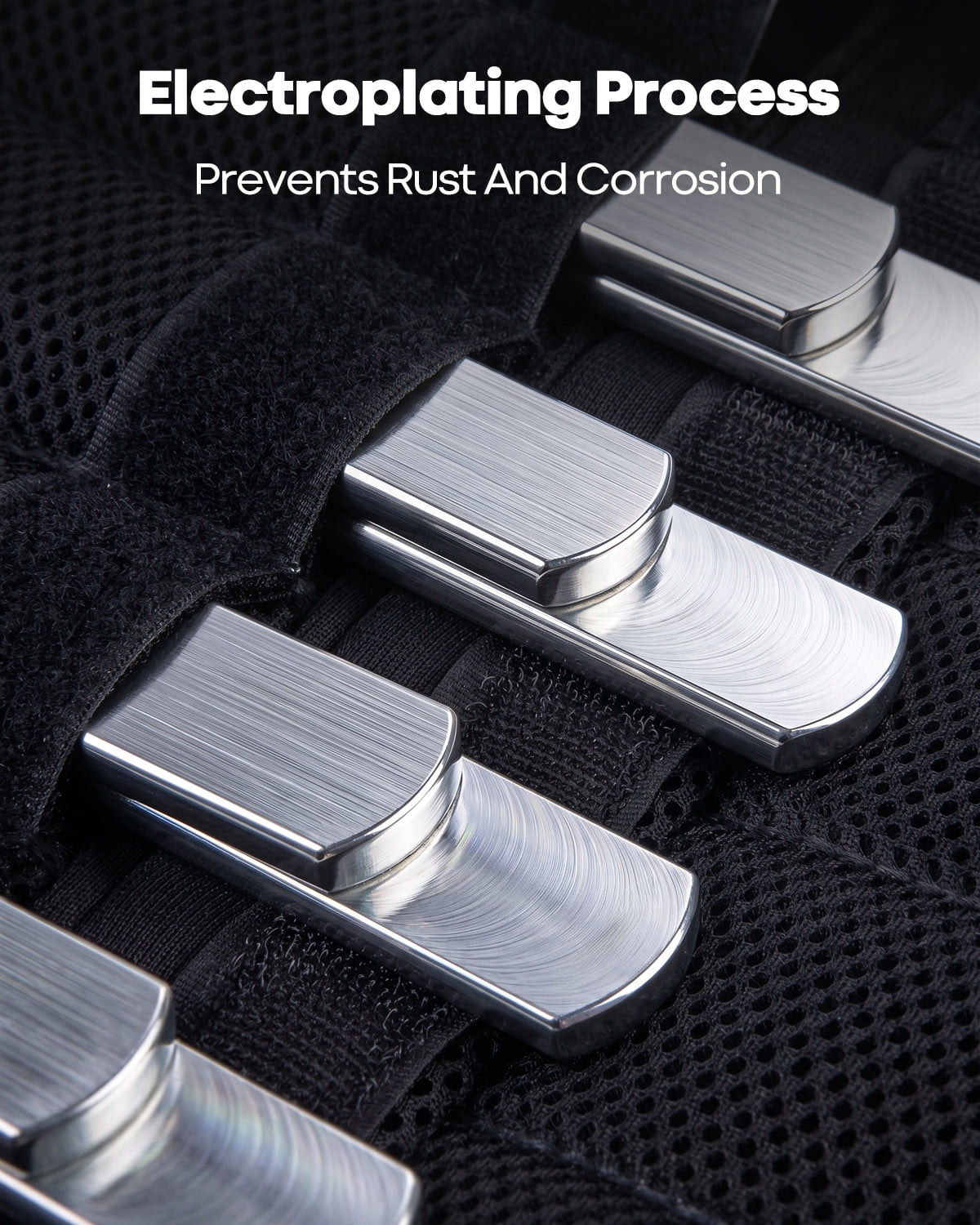 8-Pack Weighted Vest Steel Plates, 5.9" x 1"Steel Plates for Weighted Vest, Load Bearing Steel Plates for Weighted Vests, Ankle & Wrist Weights, Rucking and Strength Training (3.5 lbs)