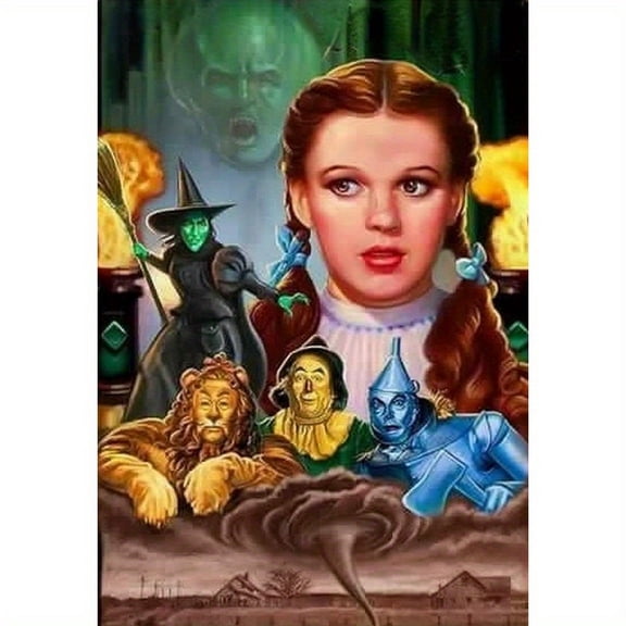 Adult DIY 5D Diamond Painting Kit, Wizard of Oz Series Art Round Diamond, Full Diamond Diamond Embroidery Kit, Mosaic Cross Stitch Craft Home Wall Decoration