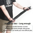 thumbnail image 6 of KASZOO Large Zip Ties 26 Inch 60 Pieces Long Big Cable Ties Black Nylon zip ties Heavy Duty, 6 of 8