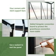thumbnail image 6 of 6x8 FT Walk-in Greenhouse with Aluminum Frame, UV-resistant Polycarbonate Greenhouse with Ventilation, for Garden,  Yard, Black, 6 of 9