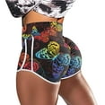 thumbnail image 2 of IROINNID Women's Printed High Waist Stretchy Leggings Hip-Lifting Yoga Shorts, 2 of 5
