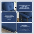 thumbnail image 4 of Timbernest Convertible Sofa Bed Sleeper Chair, 5 in 1 Reclining Chair, Folding Chair Bed Sleeper w/ Pillow and Adjustable Backrest, Blue, 4 of 13