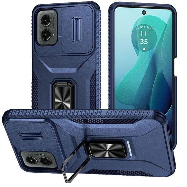 Funda para GANGXUN Motorola Moto G 5G 2024 - Soporte metálico, Función magnética, Azul