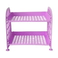 thumbnail image 3 of Estante de mesa para baño shamjiam organizador de maquillaje doble capa Violeta 21 cm x 13,7 cm x 19,8 cm, 3 of 9