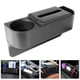 thumbnail image 2 of Caja de almacenamiento para el hueco del asiento del coche con portavasos, organizador multifuncional para la consola delantera, accesorios y almacenamiento interior, color negro, 2 of 7