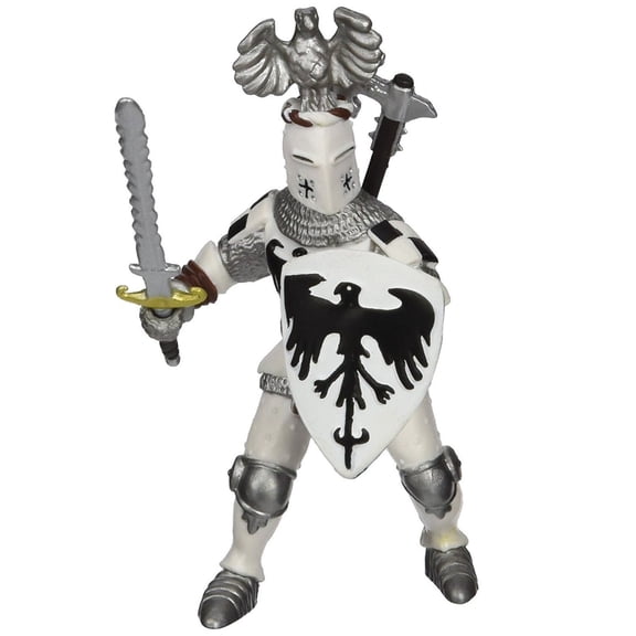 Papo White Crested Knight Figure, Multicolor
