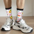 thumbnail image 6 of Fuzoiu Flamingo And Pineapple Print Athletic Crew Socks for Men & Women,Casual Crew Socks,Above Ankle Crew Socks for Business, Casual, 6 of 6