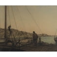 thumbnail image 2 of Karl Nordström 18x15 Gold Ornate Wood Frame and Double Matted Museum Art Print Titled - The Quay (1904), 2 of 4