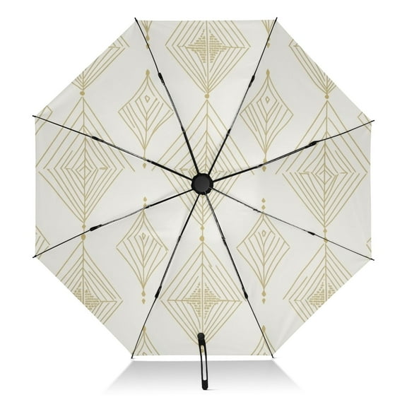 Art Deco Extra Large Automatic Umbrella, UV Protection, Waterproof, Auto Open and Close