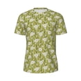 thumbnail image 5 of Wukai Daisies Flowers Print Men's Short-Sleeved Mesh T-Shirt,Quick-Dry Short Sleeve Workout T-Shirt-, 5 of 8