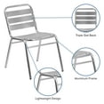 thumbnail image 4 of Emma + Oliver Aluminum Indoor-Outdoor Stack Chair with Triple Slat Back, 4 of 11