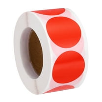 Uxcell Colored Dot Stickers 1", 500 Pcs Color Coding Labels Blank Circle Stickers Adhesive Round Price Stickers, Red