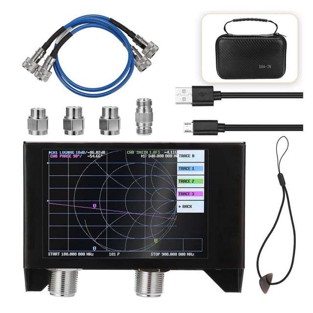 Analyseur de Réseau Vectoriel à Écran IPS LCD VNA-F V2 4,3 Pouces Analyseur d'Antenne S-A-A-2 Ondes Courtes HF VHF UHF, Fonctions Multiples
