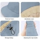 thumbnail image 3 of Sombrero de verano para mujer, ajustable, con protección solar, de 54 a 58 cm de circunferencia, antiultravioleta, de secado rápido, transpirable, 3 of 5