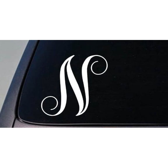 LETTER N 6" monogram sticker decal truck car window teach craft initials *D785*