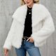 thumbnail image 4 of Chaqueta de abrigo cálida para mujer, de invierno, lisa, con cuello vuelto, 4 of 8