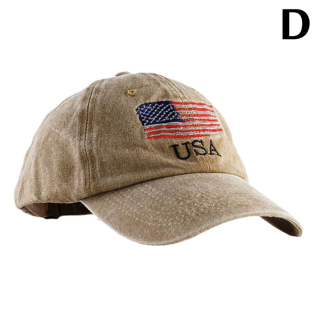 Breathable American Flag Patch Baseball Cap for Men Classic Mesh Design Z4S1