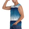 thumbnail image 3 of Bingfone Christmas Snowflakes Pattern Men's Tank Tops Workout Sleeveless Tee Shirts Running Beach Tanks for Men-Medium, 3 of 7
