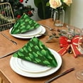 thumbnail image 3 of Coolnut St Patrick's Day Clover Cloth Napkins Set of 1, Oversized Washable Reusable Polyester Dinner Table Napkins for Family, Restaurant, Party Decor, 20 x 20 Inch, 3 of 7