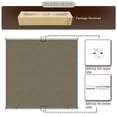 thumbnail image 3 of YODOLLA Outdoor Roller Shade, 8"(W) x8(H) Sun Shade Cover Canopy with 99% UV Protection, 220GSM HDPE Exterior Cordless Roll Up Shade Blinds Privacy Screen for Patio, Pergola, Gazebo, Mocha, 3 of 11