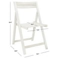 thumbnail image 6 of SAFAVIEH Kerman Outdoor Patio 5 Piece Foldable Dining Set, White, 6 of 12