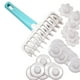 thumbnail image 1 of 37 piezas de rodillos manuales para hacer fideos, espaguetis, galletas, masa, cortadores de masa, herramienta para cocinar y hornear (blanco y azul), 1 of 7