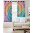 thumbnail image 3 of Blackout Curtains for Bedroom, Colorful Tie Dye Room Darkening Window Drapes for Living Room, Rainbow Ombre Abstract Pattern Art Thermal Insulated Grommet Curtains, 52x63 inch, 2 Panels, 3 of 9