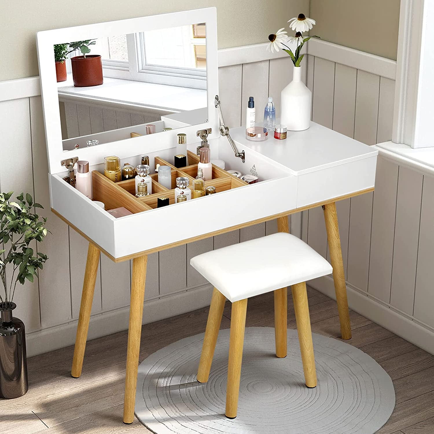 makeup vanity dresser combo