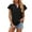Black-34, variant on Mittory Womens Blouse V Neck Ruffle Sleeve Flowy Shirts Dressy Casual Summer Tops Business Work Elegant Comfy Satin Tees