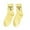 Yellow, variant on oqasdz Women Personalized Trendy Cartoon Funny Expression Jacquard Single Needle Socks Neutral Breathable Cotton Mid Calf Socks