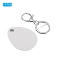 thumbnail image 3 of Unique Bargains Leather Key Fob, 4 Pack PU Leather Key Fobs Key Chain Holder for ID Key Cards, White, 3 of 6