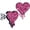 Pink, variant on Pink Glitter Valentine Dripping Heart Stud Earrings Stainless Steel Hypoallergenic