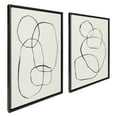 thumbnail image 2 of Sylvie Modern Circles and Going in Circles Linen Textured 23 in x 33 in Framed Painting Canvas Art Prints, by Kate and Laurel Set of 2, 2 of 8