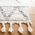 thumbnail image 3 of SAFAVIEH Moroccan Tassel Pemala Diamond Shag Area Rug, Beige/Grey, 6'7" x 6'7" Square, 3 of 8